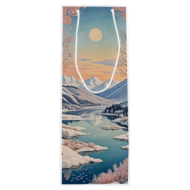 Bolsa Para Vino La tranquilidad del invierno (Anverso)