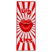 Labios rojos rayos solares beso grande