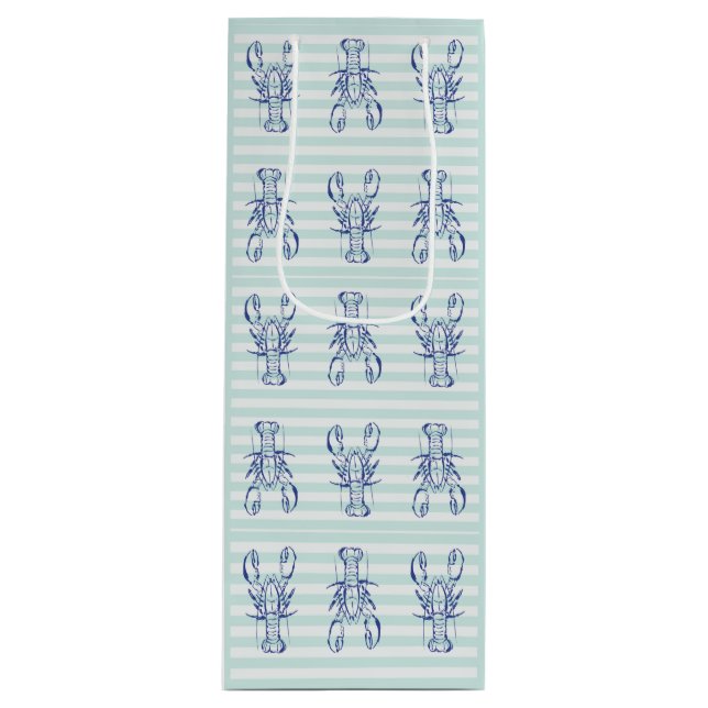 Bolsa Para Vino Langostas azules (Anverso)