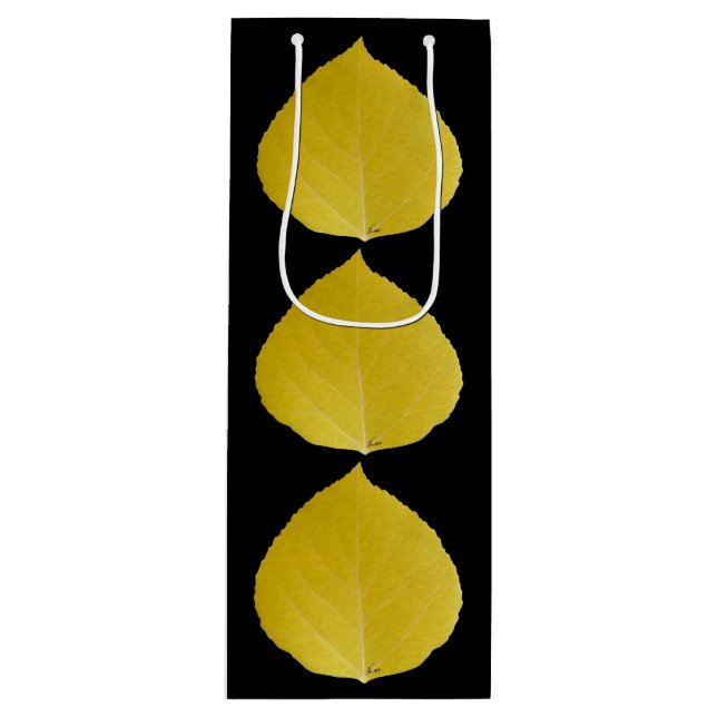 Bolsa Para Vino Leaf amarillo #5 (Anverso)