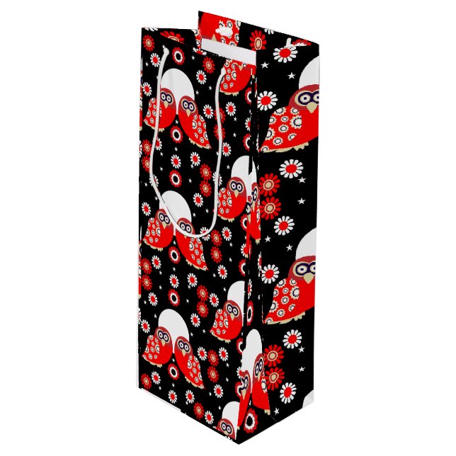 Bolsa Para Vino Lechuza de Arte Popular (Angulo Anverso)