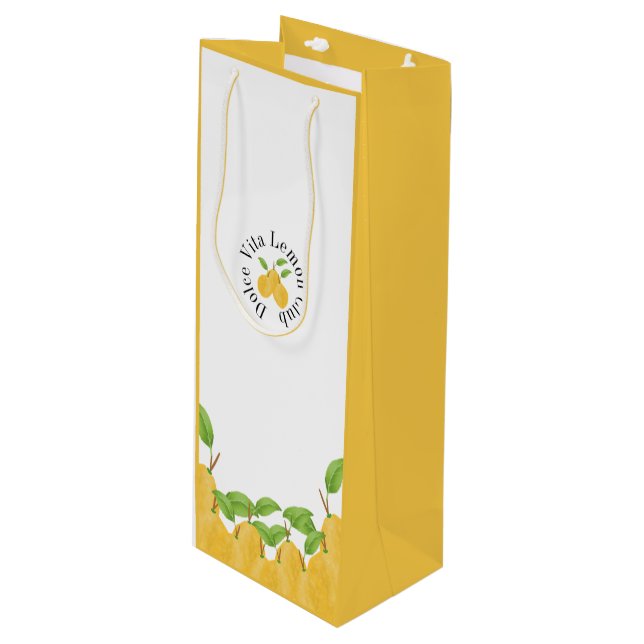 Bolsa Para Vino Lemon Bloom Collection (Angulo Anverso)