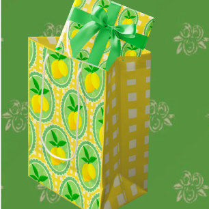 Bolsa Para Vino Lemones amarillos retro soleados