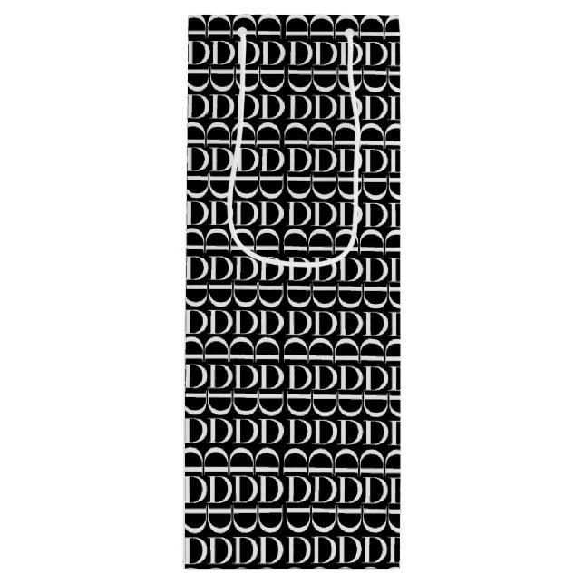 Bolsa Para Vino Letra inicial monograma D (Anverso)