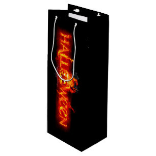 Bolsa Para Vino Letras ígneas masivas de SlipperyJoe's Halloween c