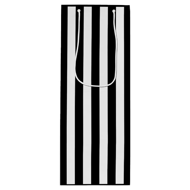 Bolsa Para Vino Línea de negro y blanco (Anverso)