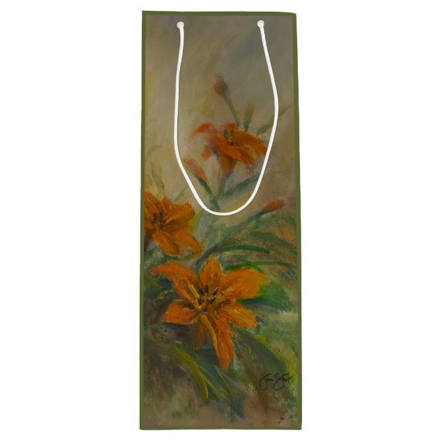 Bolsa Para Vino Lirios de tigre (Anverso)