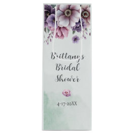 Bolsa Para Vino Lluvia de Regalos de Boda Floral Lavanda y Verde