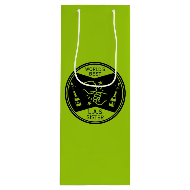 Bolsa Para Vino Lo mejor del mundo como una hermana (Anverso)