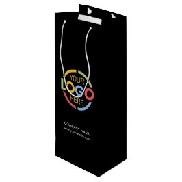 Bolsa Para Vino Logotipo comercial de la Compañía Negra minimalist