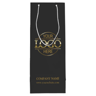 Bolsa Para Vino Logotipo comercial moderno Gray Gold Corporate Com