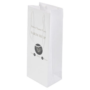 Bolsa Para Vino Logotipo de abeja de la tienda de la granja artesa