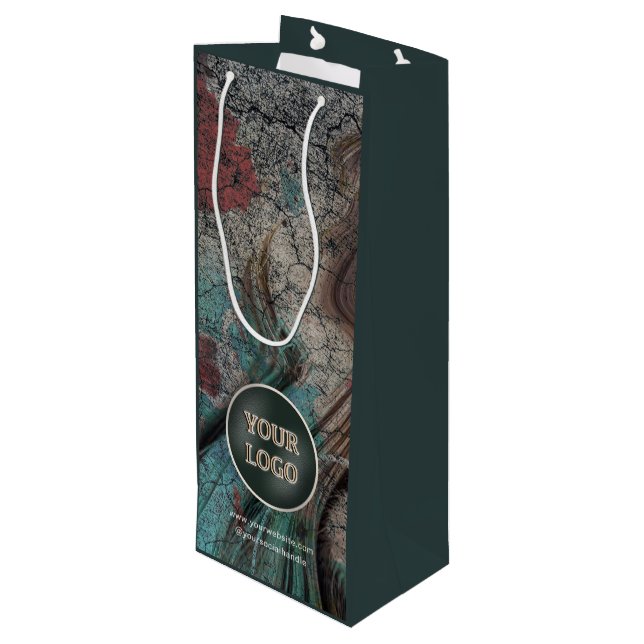 Bolsa Para Vino Logotipo de empresa personalizado | Envases de mar (Angulo reverso)