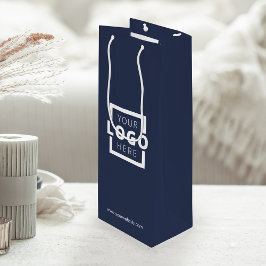 Bolsa Para Vino Logotipo de la empresa personalizado Regalo azul p