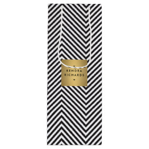 Bolsa Para Vino Logotipo del logotipo del patrón oro del patrón ne