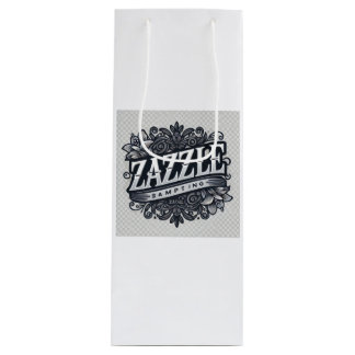 Bolsa Para Vino Logotipo elegante de tienda Zazzle