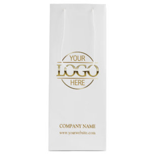 Bolsa Para Vino Logotipo empresarial corporativo moderno de oro bl