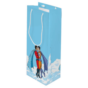 Bolsa Para Vino Los dos superhéroes de Slipperyjoe besándose perso