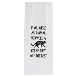 Bolsa Para Vino Los gatos son los mejores. Giftbag para el amante 