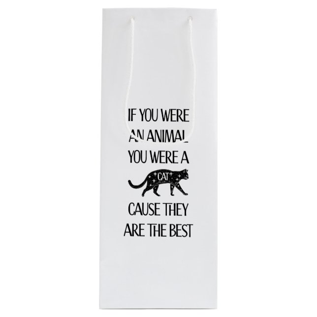 Bolsa Para Vino Los gatos son los mejores. Giftbag para el amante  (Anverso)