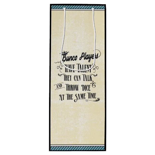 Bolsa Para Vino Los jugadores de Bunco tienen bolso del vino del (Anverso)