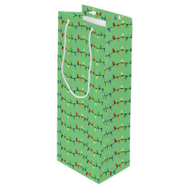 Bolsa Para Vino Luces de árbol de Navidad festivas coloridas diver