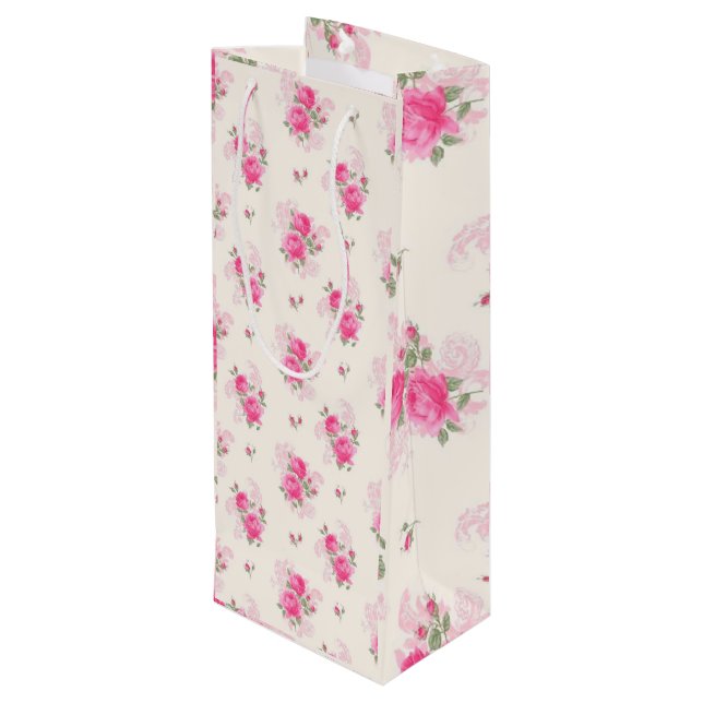 Bolsa Para Vino Lujo floral (Angulo reverso)