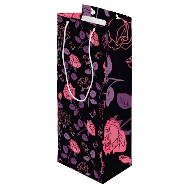 Bolsa Para Vino Lujo floral (Angulo reverso)