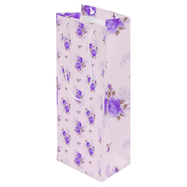 Bolsa Para Vino Lujo floral (Angulo reverso)