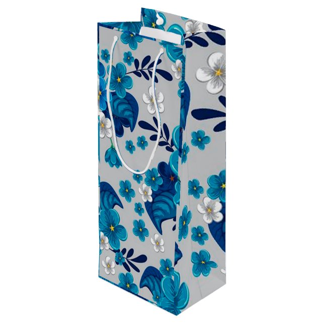 Bolsa Para Vino Lujo floral (Angulo reverso)