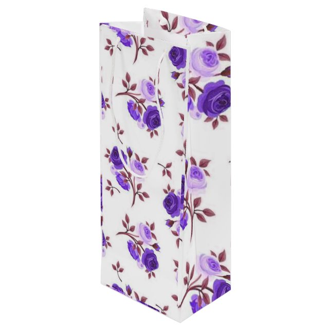 Bolsa Para Vino Lujo floral (Angulo reverso)