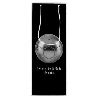 Bolsa Para Vino Luxury Silver Soccer Ball for Corporate Gala&Event