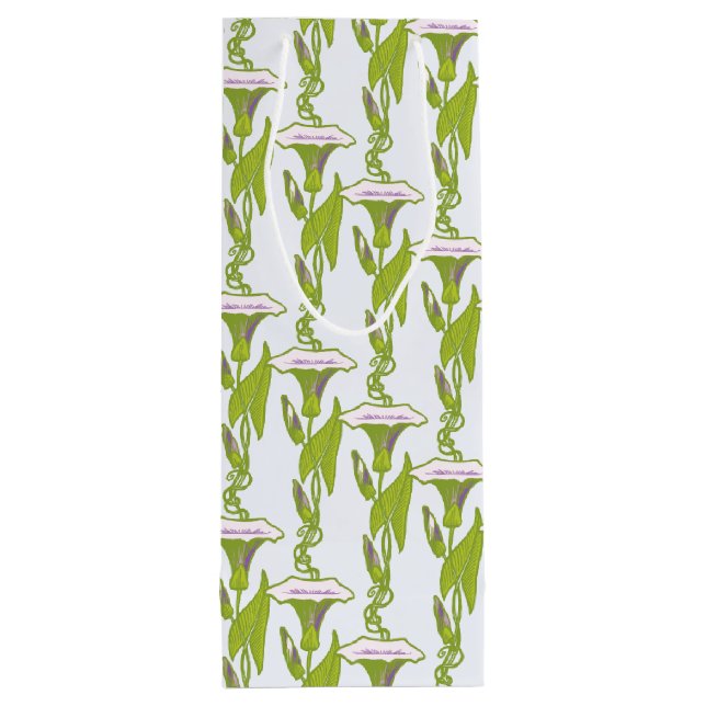 Bolsa Para Vino Luz Art Nouveau Ipomoea tapicería floral (Reverso)