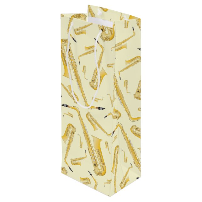 Bolsa Para Vino Maestra de Banda de Músico Saxofón (Angulo reverso)