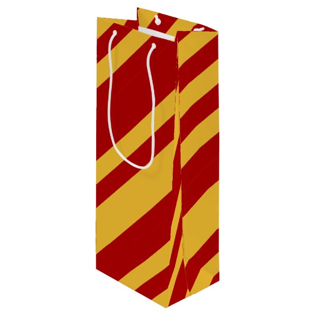 Bolsa Para Vino Mago Rojo y Dorado (Angulo Anverso)