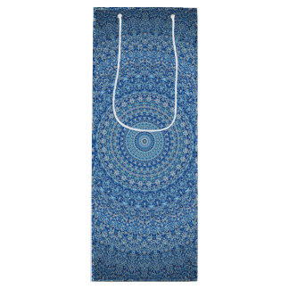 Bolsa Para Vino Mandala azul