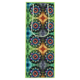 Bolsa Para Vino Mandala retro-moderna de neón celestial