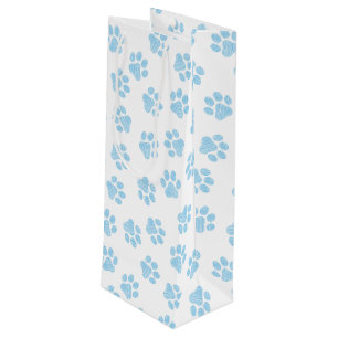 Bolsa Para Vino Manos de perro, garras de perro, garras azules de