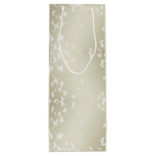 Bolsa Para Vino Mariposas blancas