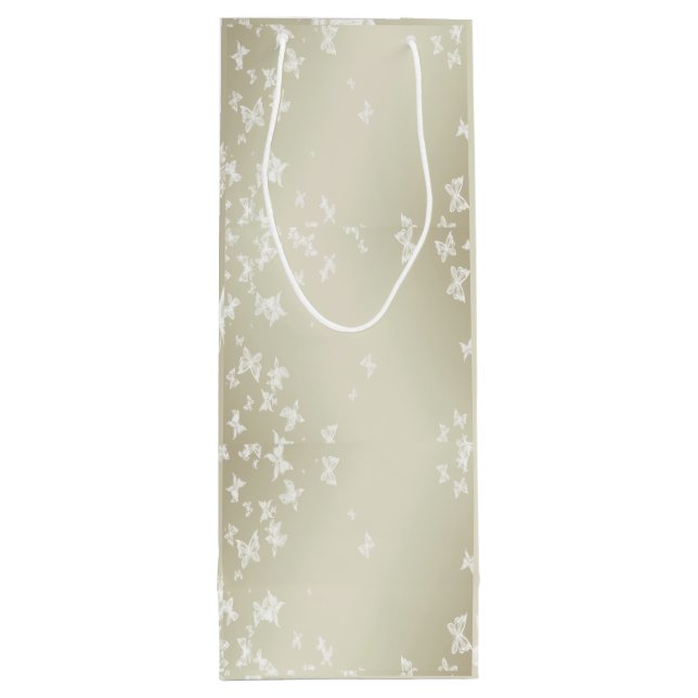 Bolsa Para Vino Mariposas blancas (Reverso)