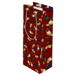 Bolsa Para Vino Mariposas blancas naranjas, Esmeralda, zafiro en r