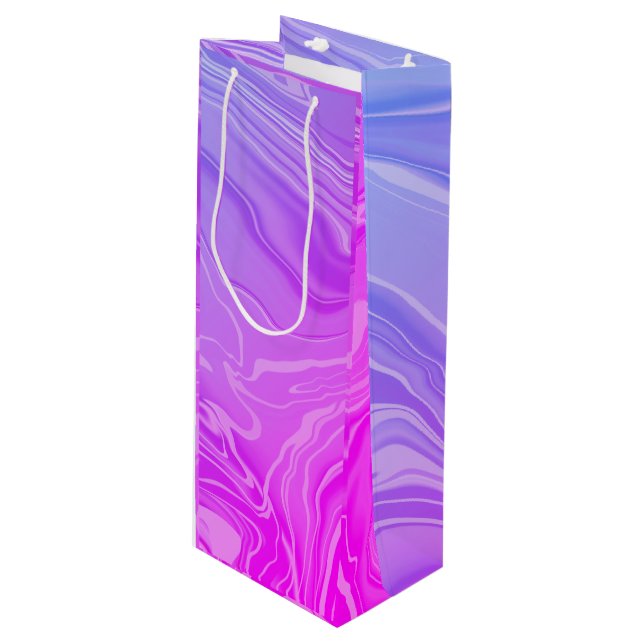 Bolsa Para Vino Mármol Chic Elegante Moderno de Moda (Angulo Anverso)