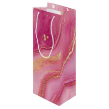 Mármol rosa y dorado elegante