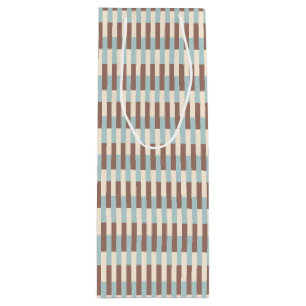 Bolsa Para Vino Marrón Tan Azul Rayas