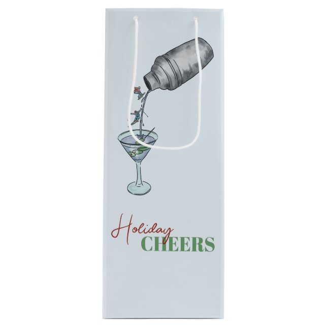 Bolsa Para Vino martini y vacaciones de esquí (Anverso)