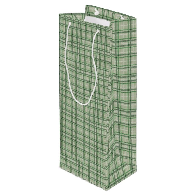 Bolsa Para Vino Masa de bosque verde (Angulo reverso)