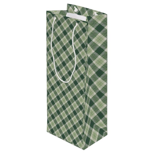 Bolsa Para Vino Masa de bosque verde (Angulo reverso)