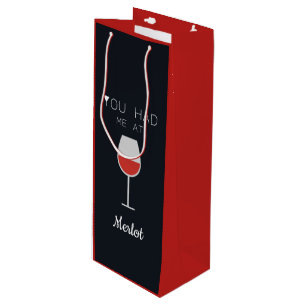Bolsa Para Vino Me tenías en el mensaje Personalizado de Merlot Wi