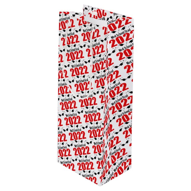 Bolsa Para Vino Med School Grad 2022 Graduation Gift Bag (Rojo) (Angulo Anverso)