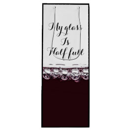 Bolsa Para Vino Mi vaso está medio lleno de vino tinto elegante bo